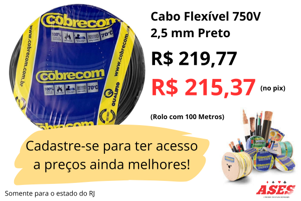 Cabo Flexível 750v